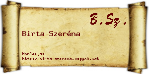 Birta Szeréna névjegykártya